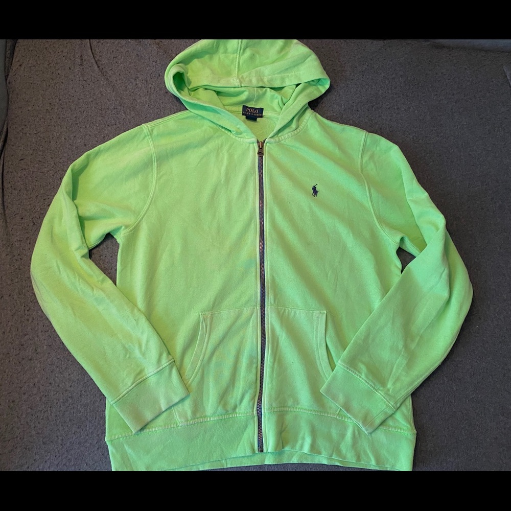 Polo Ralph Lauren Zip Hoodie Kids Green Size L